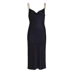 L’Agence silk slip dress with chain straps - with tags